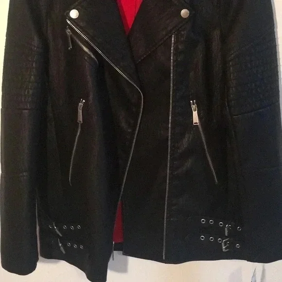 BCBGeneration Faux Leather Moto Jacket Size XS